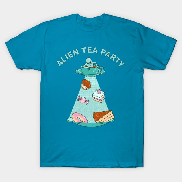 Alien tea party T-Shirt by gotoup